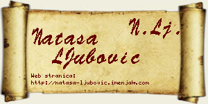 Nataša LJubović vizit kartica